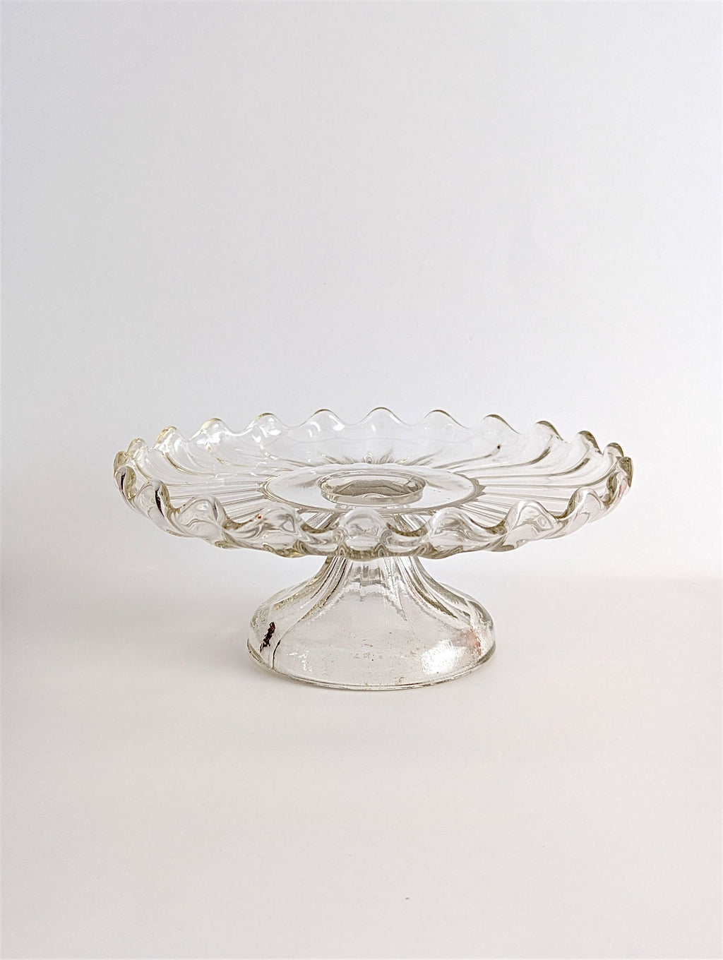 Cake Stand (Scalloped Glass)