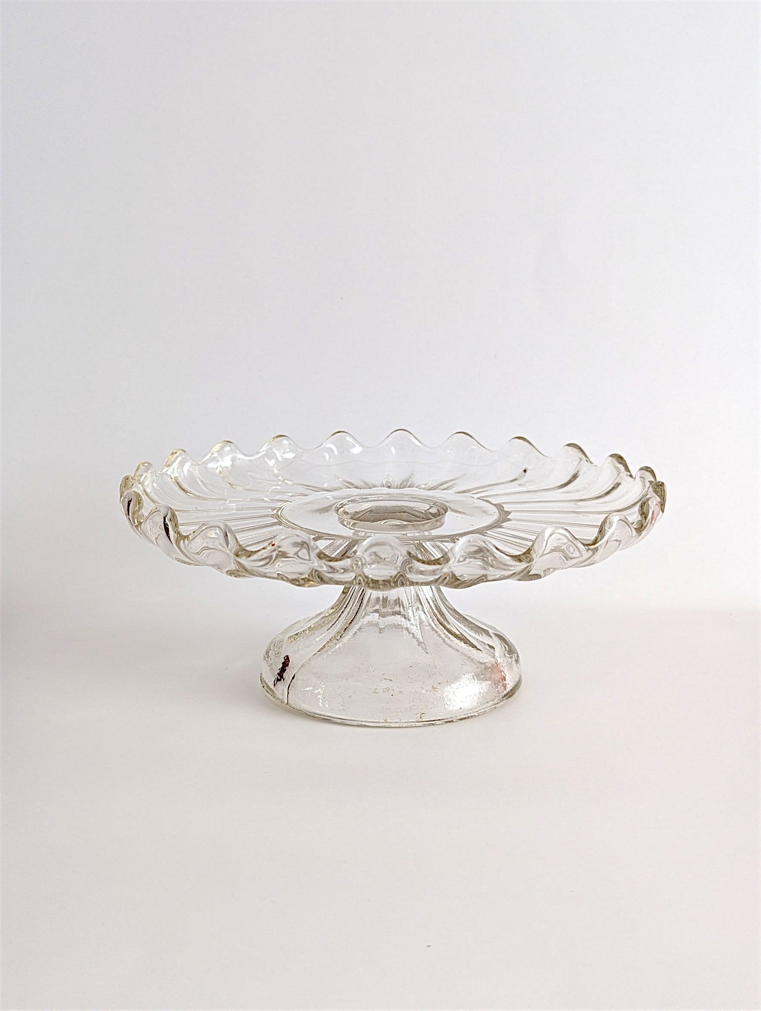 Cake Stand (Scalloped Glass)